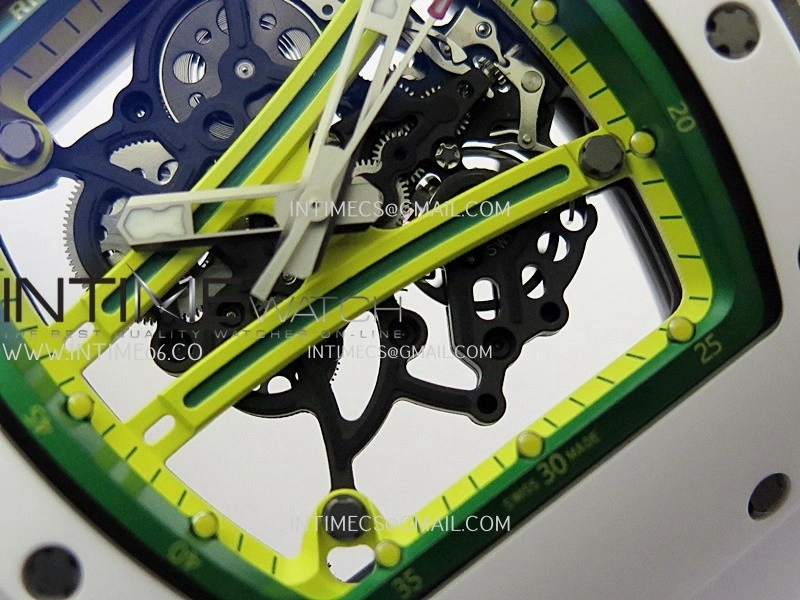 RM061 White Ceramic ZF 1:1 Best Edition on White Rubber Strap RMUL2 Super Clone