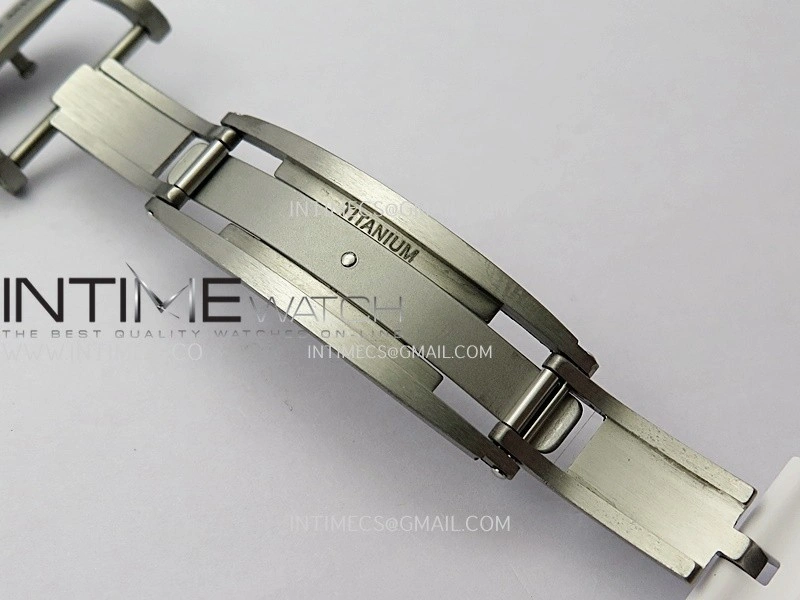 RM061 White Ceramic ZF 1:1 Best Edition on White Rubber Strap RMUL2 Super Clone