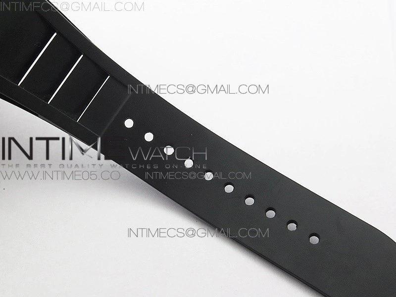 RM11-03 RG KVF 1:1 Best Edition Crystal Skeleton Dial on Black Rubber Strap A7750