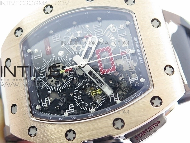 RM11-03 RG KVF 1:1 Best Edition Crystal Skeleton Dial on Camo Rubber Strap A7750