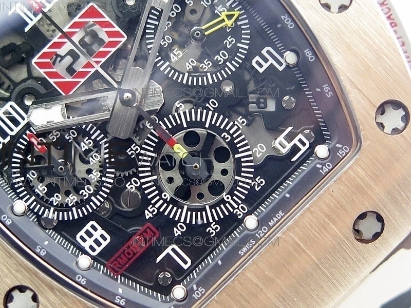 RM11-03 RG KVF 1:1 Best Edition Crystal Skeleton Dial on Camo Rubber Strap A7750
