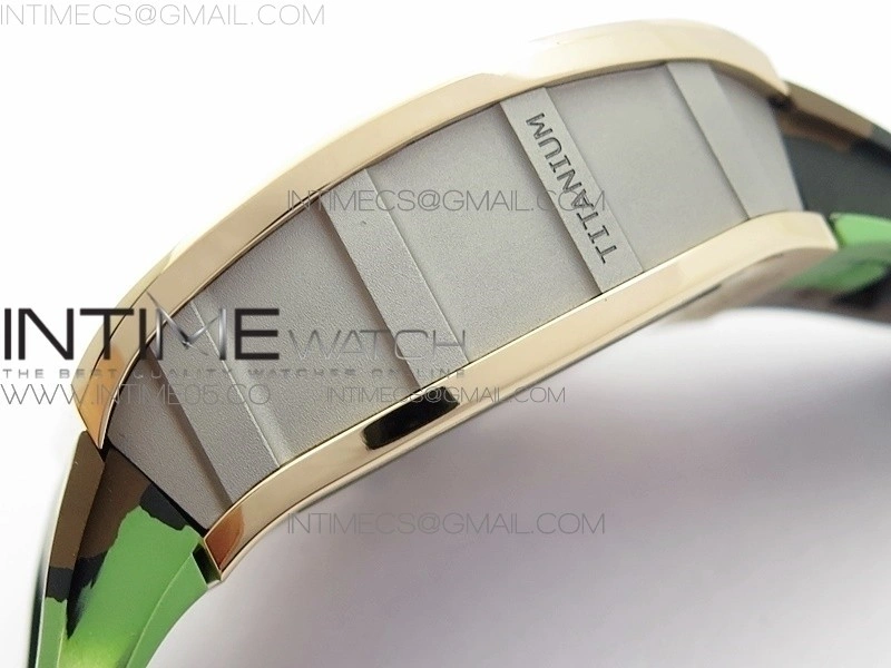 RM11-03 RG KVF 1:1 Best Edition Crystal Skeleton Dial on Camo Rubber Strap A7750