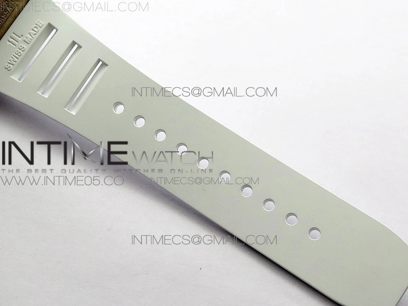 RM11-03 RG KVF 1:1 Best Edition Crystal Skeleton Dial on White Rubber Strap A7750