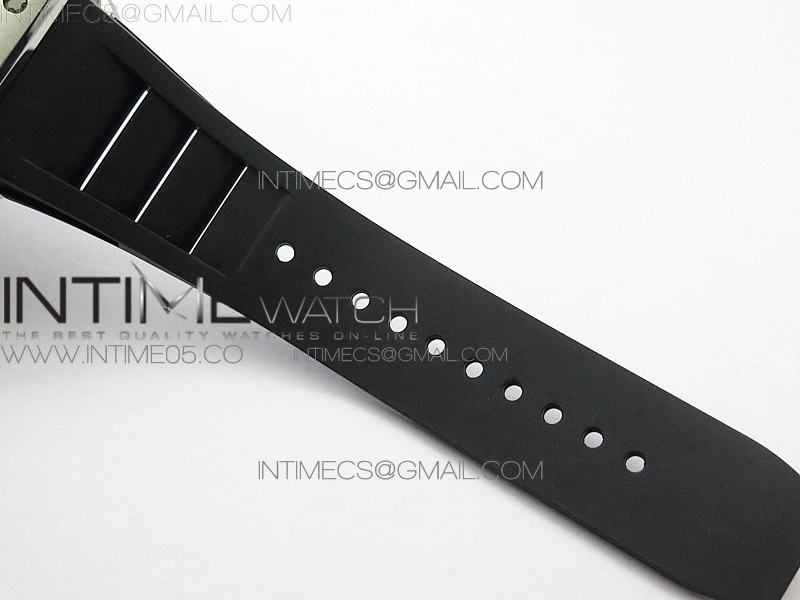 RM11-03 SS KVF 1:1 Best Edition Crystal Skeleton Dial on Black Rubber Strap A7750