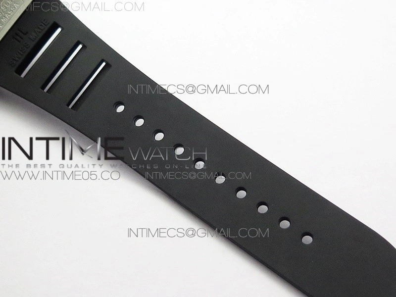 RM11-03 SS KVF 1:1 Best Edition Crystal Skeleton Dial on Black Rubber Strap A7750