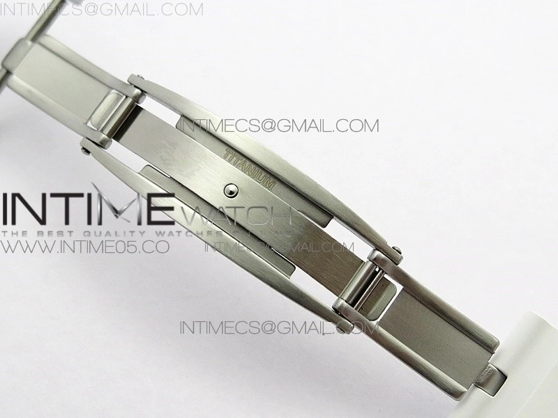 RM11-03 SS KVF 1:1 Best Edition Crystal Skeleton Dial on White Rubber Strap A7750