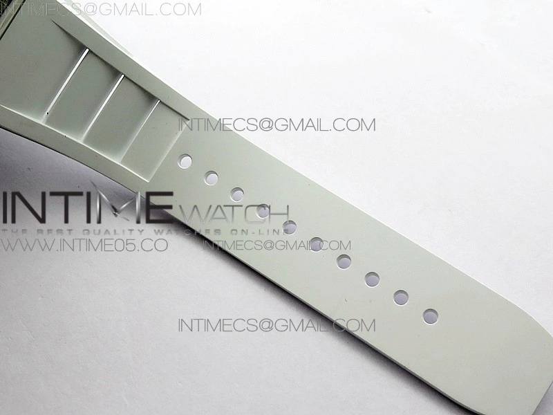 RM11-03 SS KVF 1:1 Best Edition Crystal Skeleton Dial on White Rubber Strap A7750