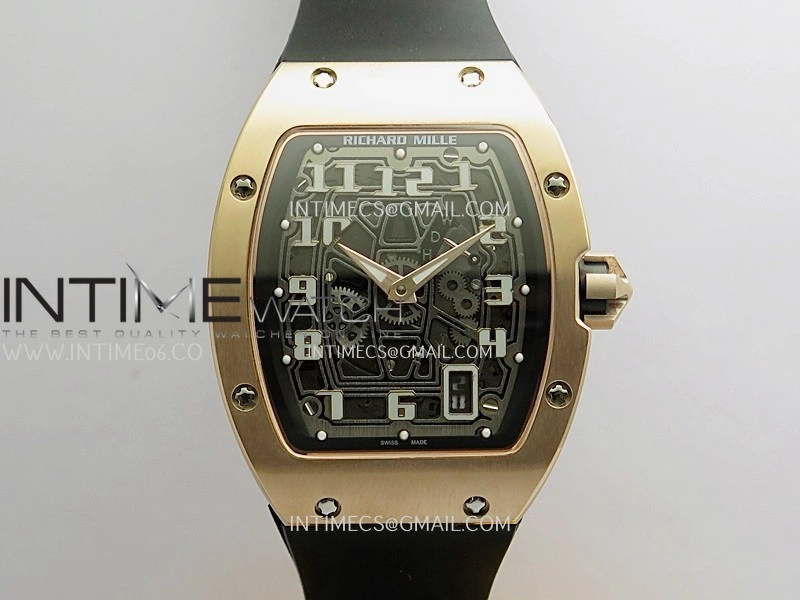 RM67-01 RG 1:1 Best Edition Skeleton Dial On Black Rubber Strap CRMA7 Clone