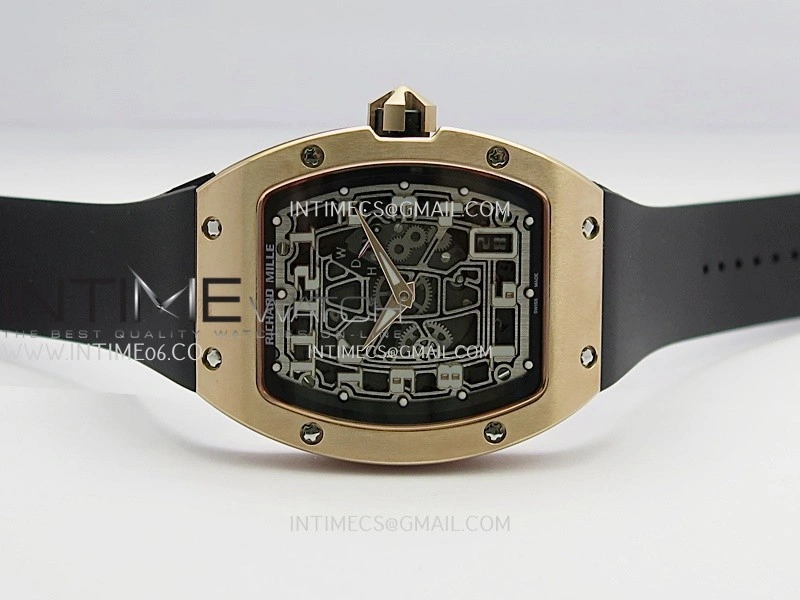 RM67-01 RG 1:1 Best Edition Skeleton Dial On Black Rubber Strap CRMA7 Clone