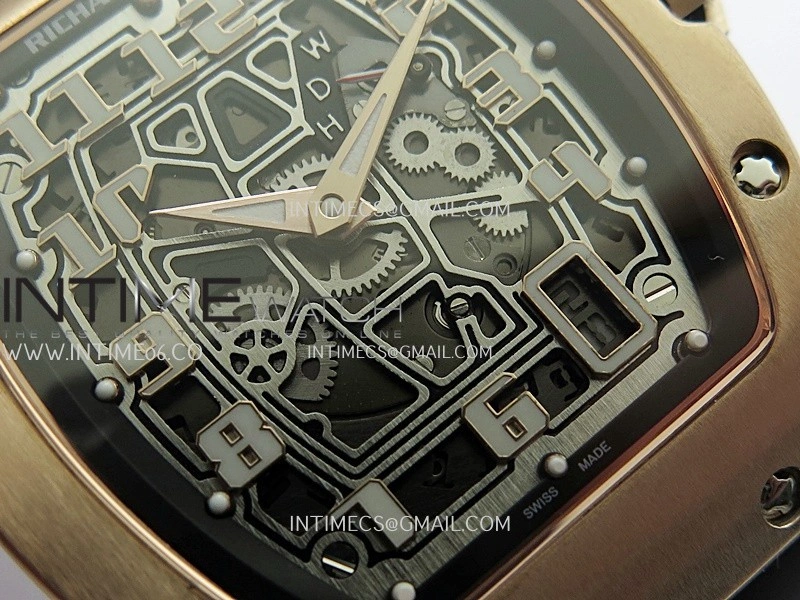RM67-01 RG 1:1 Best Edition Skeleton Dial On Black Rubber Strap CRMA7 Clone