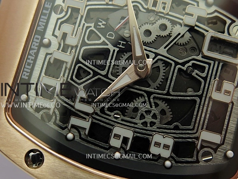 RM67-01 RG 1:1 Best Edition Skeleton Dial On Black Rubber Strap CRMA7 Clone