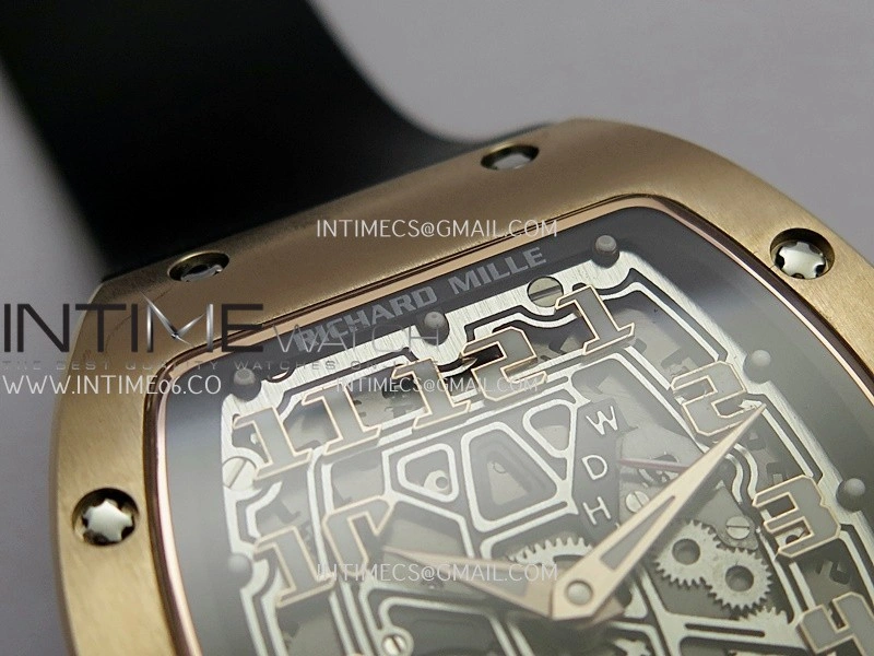 RM67-01 RG 1:1 Best Edition Skeleton Dial On Black Rubber Strap CRMA7 Clone