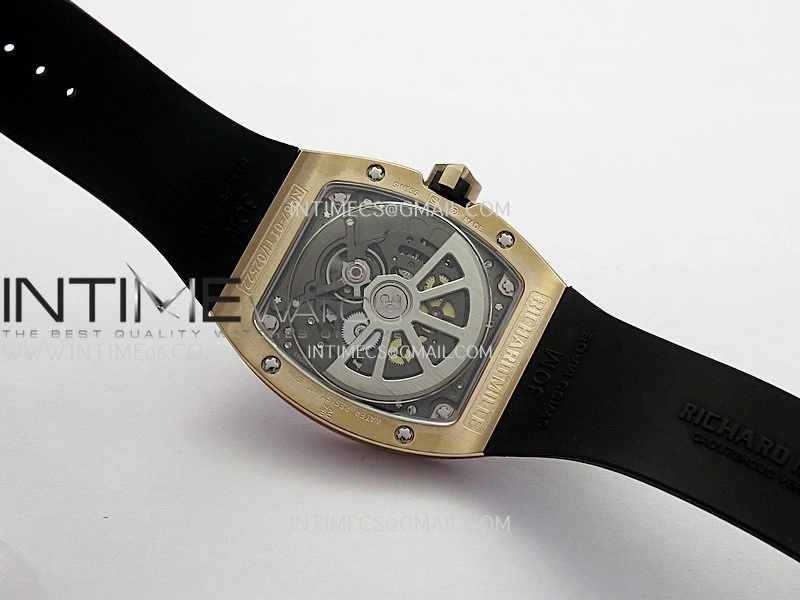 RM67-01 RG 1:1 Best Edition Skeleton Dial On Black Rubber Strap CRMA7 Clone