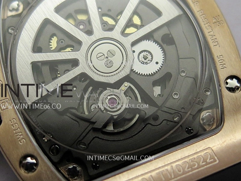 RM67-01 RG 1:1 Best Edition Skeleton Dial On Black Rubber Strap CRMA7 Clone