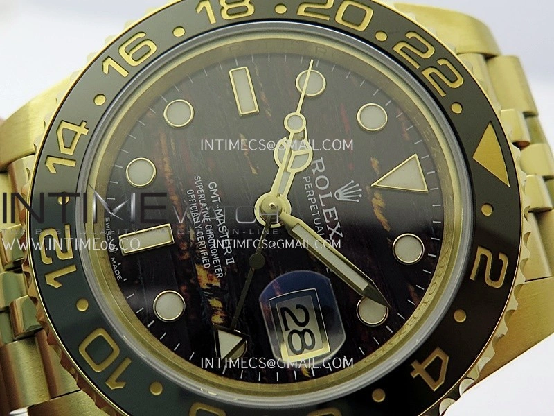 GMT-Master II 126718 GRNR YG 3EF 1:1 Best Edition Tiger Iron Dial On YG Bracelet Super Clone VR3285 CHS