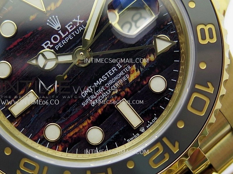GMT-Master II 126718 GRNR YG 3EF 1:1 Best Edition Tiger Iron Dial On YG Bracelet Super Clone VR3285 CHS