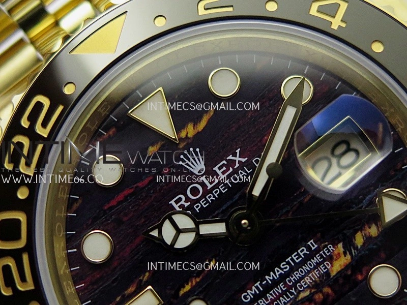 GMT-Master II 126718 GRNR YG 3EF 1:1 Best Edition Tiger Iron Dial On YG Bracelet Super Clone VR3285 CHS