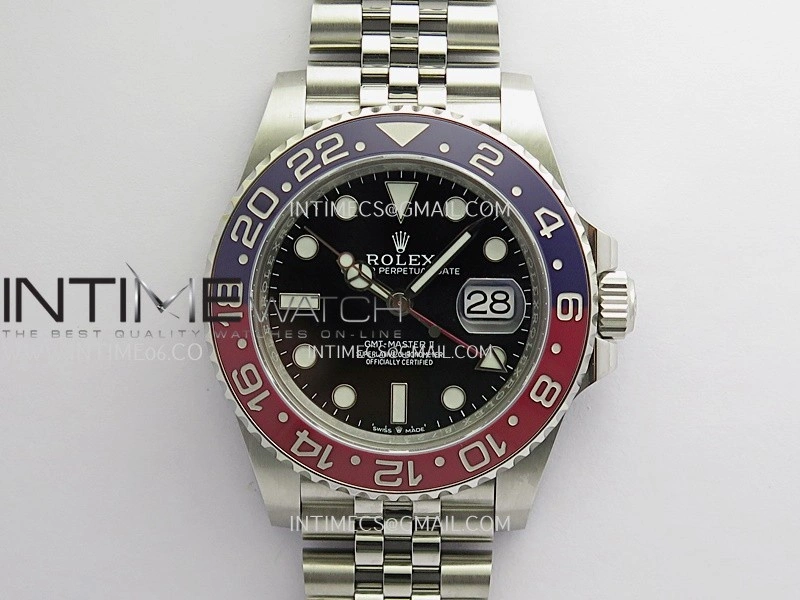 GMT-Master II 126710 BLRO Blue Red 904L SS ERF 1:1 Best Edition Black Dial On Jubilee Bracelet JH3285 CHS