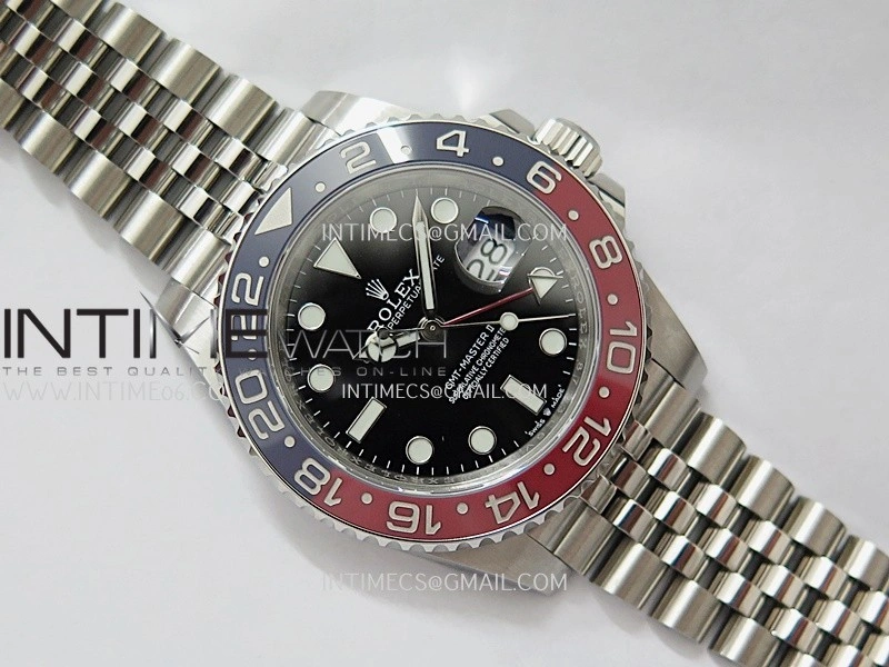 GMT-Master II 126710 BLRO Blue Red 904L SS ERF 1:1 Best Edition Black Dial On Jubilee Bracelet JH3285 CHS
