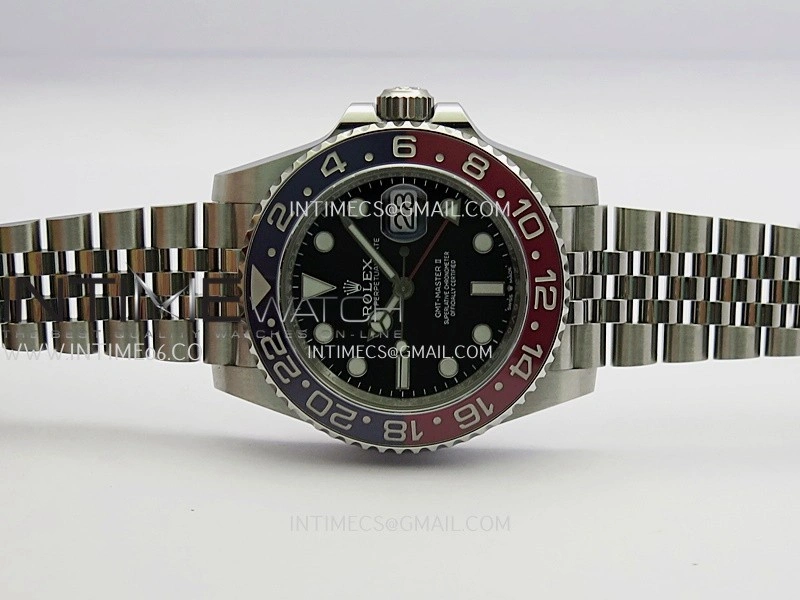 GMT-Master II 126710 BLRO Blue Red 904L SS ERF 1:1 Best Edition Black Dial On Jubilee Bracelet JH3285 CHS