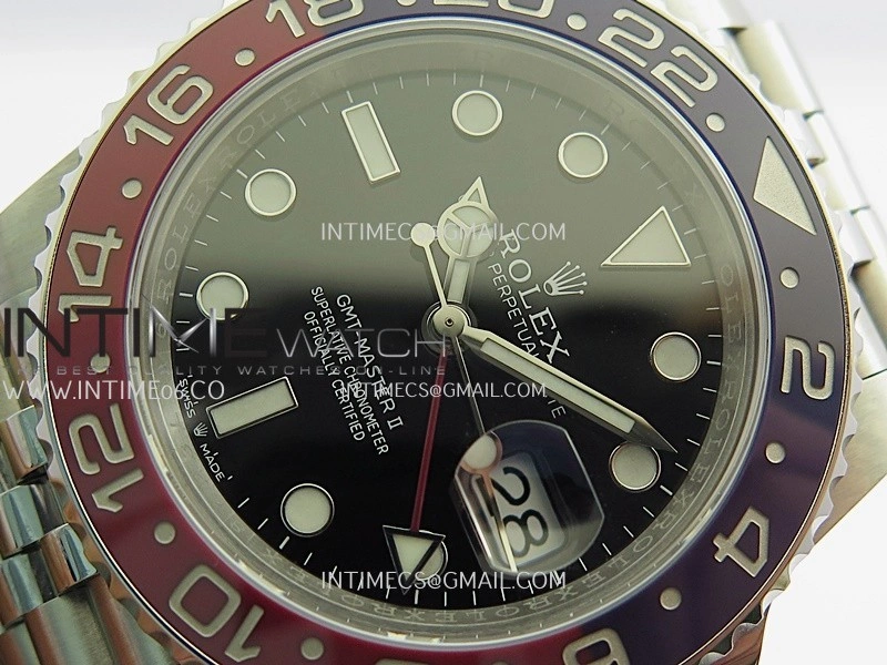 GMT-Master II 126710 BLRO Blue Red 904L SS ERF 1:1 Best Edition Black Dial On Jubilee Bracelet JH3285 CHS