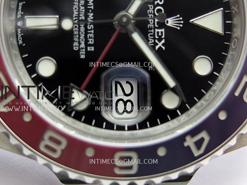 GMT-Master II 126710 BLRO Blue Red 904L SS ERF 1:1 Best Edition Black Dial On Jubilee Bracelet JH3285 CHS