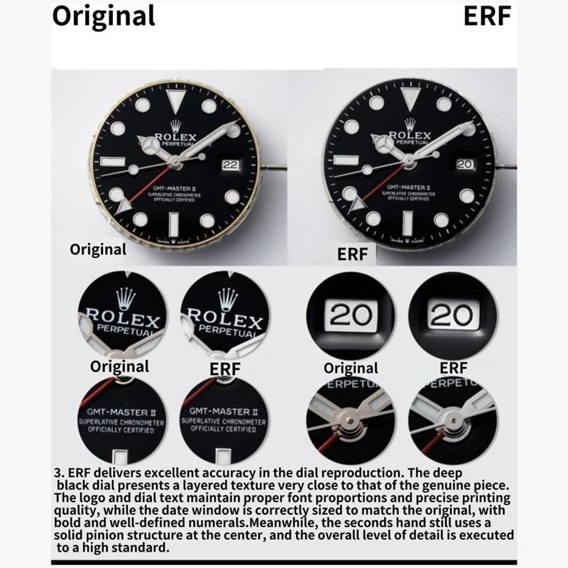GMT-Master II 126710 BLRO Blue Red 904L SS ERF 1:1 Best Edition Black Dial On Jubilee Bracelet JH3285 CHS