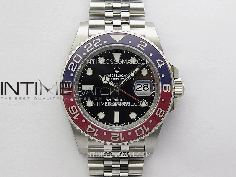 GMT-Master II 126710 BLRO Blue Red Ceramic ARF 1:1 Best Edition Black Dial On Jubilee Bracelet DD3285 CHS