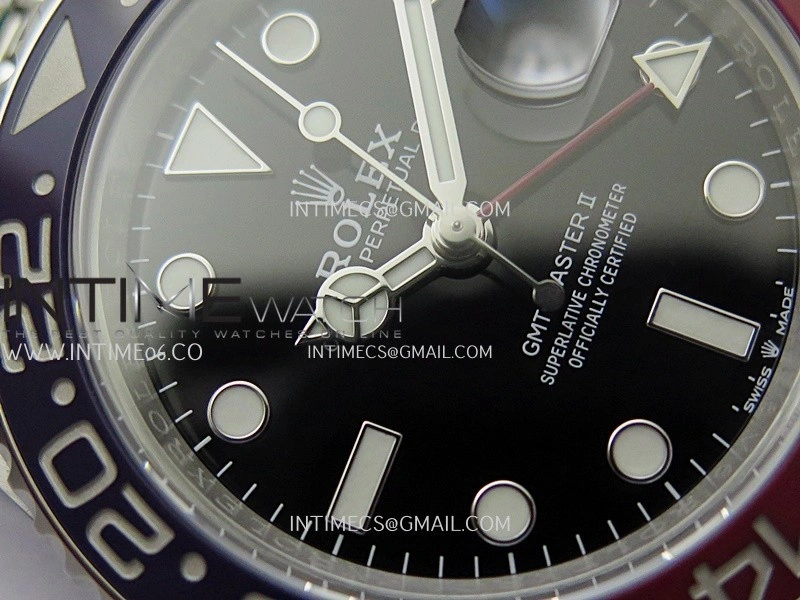 GMT-Master II 126710 BLRO Blue Red Ceramic ARF 1:1 Best Edition Black Dial On Jubilee Bracelet DD3285 CHS