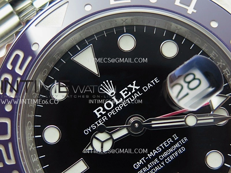 GMT-Master II 126710 BLRO Blue Red Ceramic ARF 1:1 Best Edition Black Dial On Jubilee Bracelet DD3285 CHS