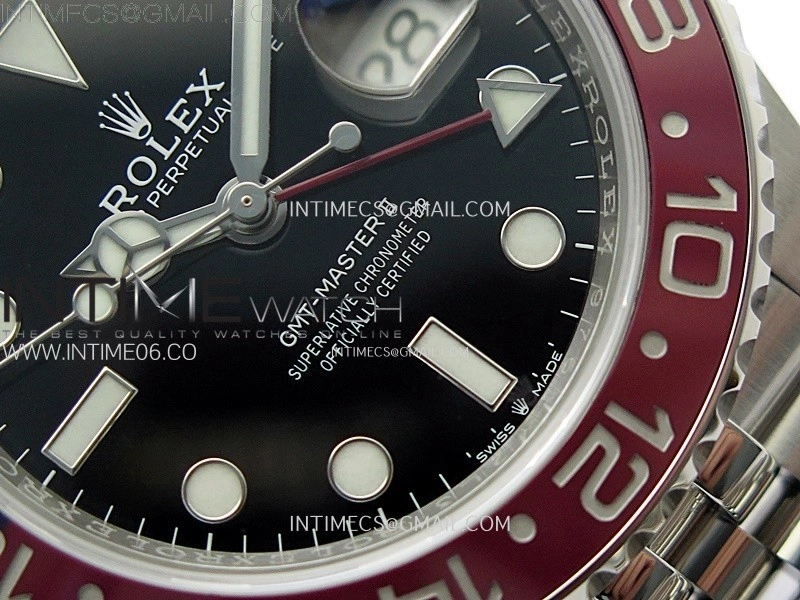 GMT-Master II V2 126710 BLRO Blue Red Ceramic AR+F 1:1 Best Edition Black Dial on Jubilee Bracelet DD3285 CHS