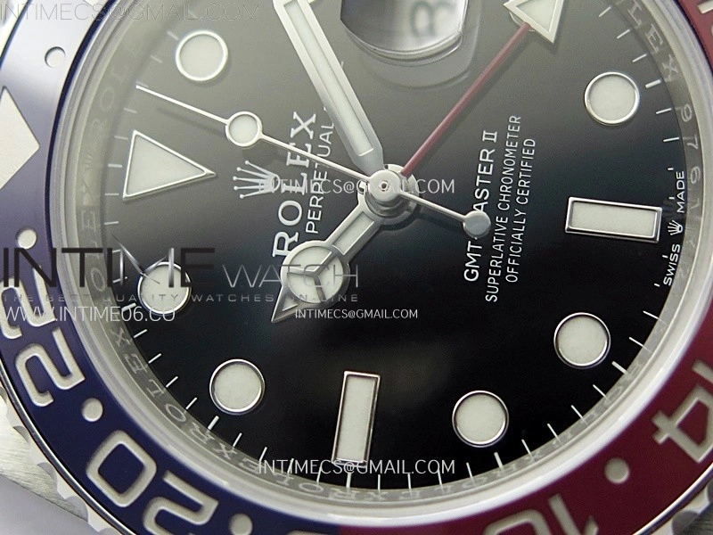 GMT-Master II V2 126710 BLRO Blue Red Ceramic AR+F 1:1 Best Edition Black Dial on Jubilee Bracelet DD3285 CHS