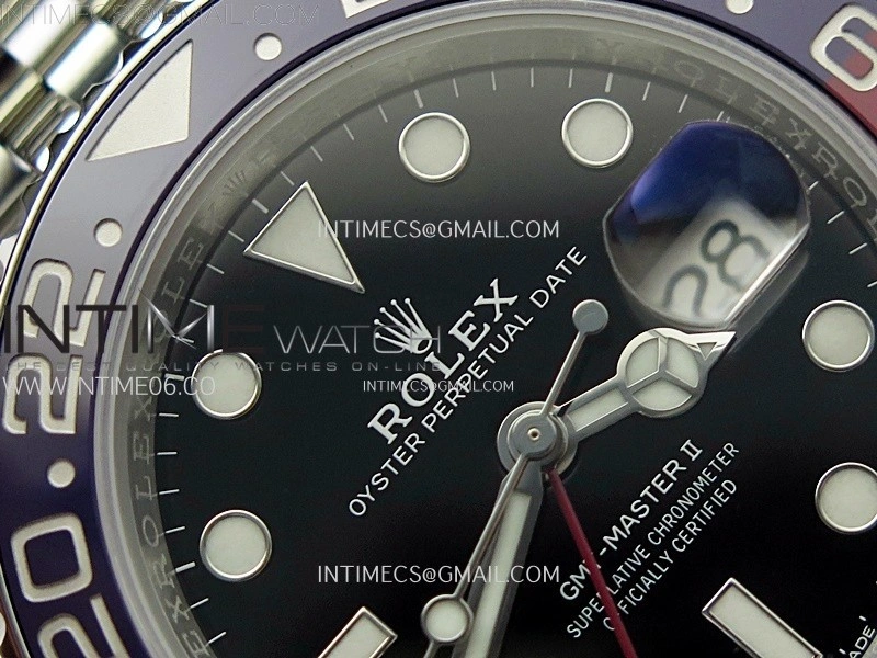 GMT-Master II V2 126710 BLRO Blue Red Ceramic AR+F 1:1 Best Edition Black Dial on Jubilee Bracelet DD3285 CHS