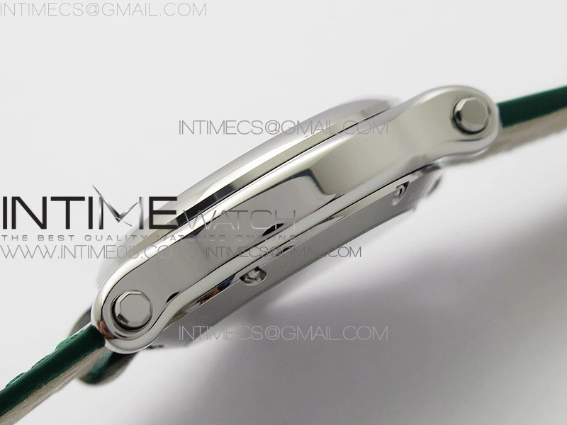 HAPPY SPORT AUTOMATIC SS 36MM YYF 1:1 BEST EDITION WHITE DIAL ON GREEN LEATHER STRAP A2892