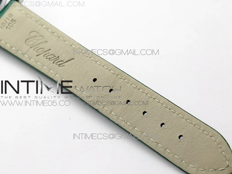 HAPPY SPORT AUTOMATIC SS 36MM YYF 1:1 BEST EDITION WHITE DIAL ON GREEN LEATHER STRAP A2892