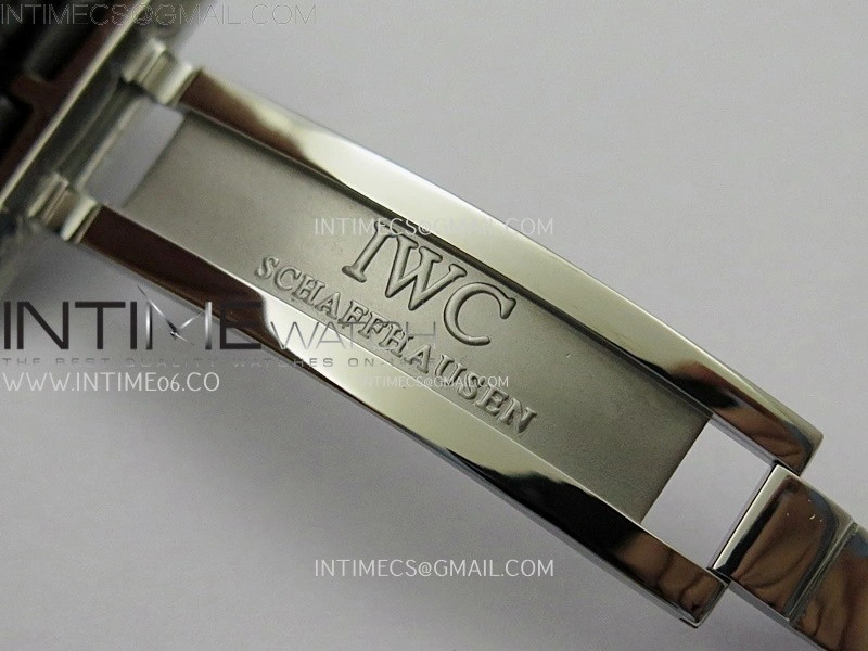 Portuguese Real PR IW501704 SS APSF 1:1 Best Edition Blue Dial On Black Leather Strap A52010