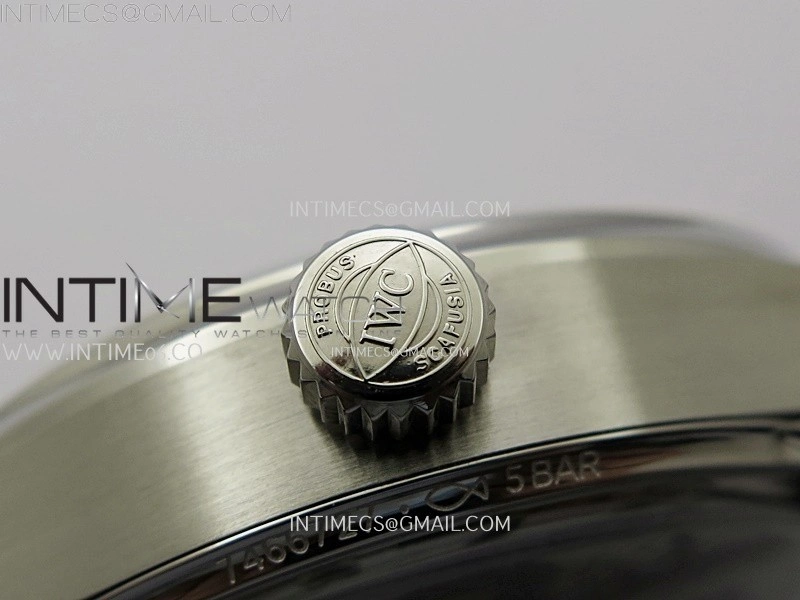 Portuguese Real PR IW501705 SS APSF 1:1 Best Edition Gold Dial On Black Leather Strap A52010