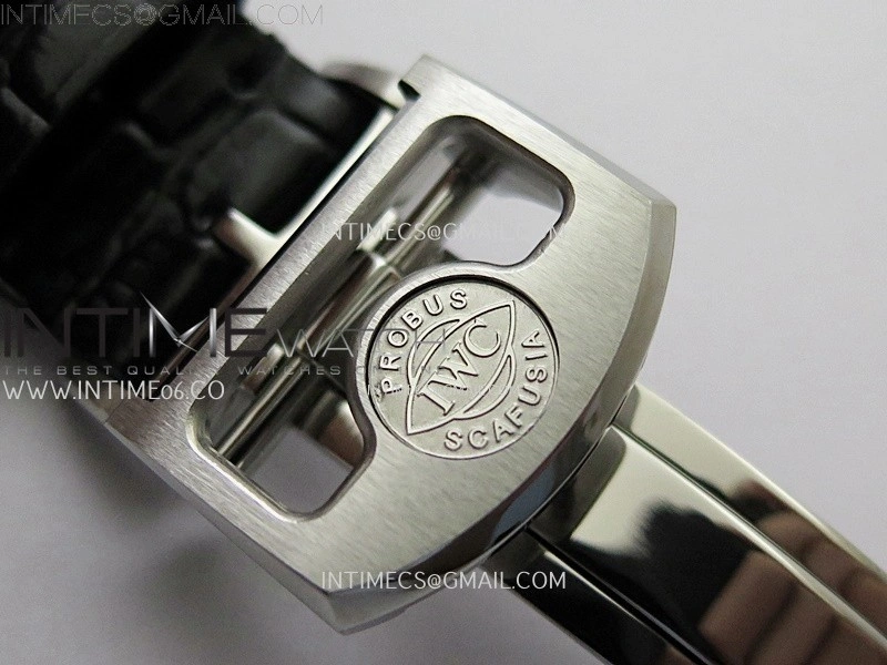 Portuguese Real PR IW501705 SS APSF 1:1 Best Edition Gold Dial On Black Leather Strap A52010