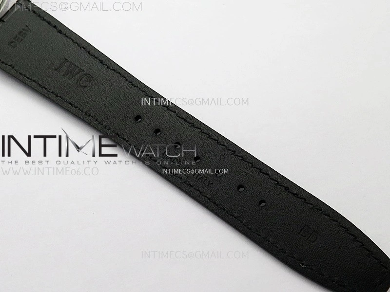 Portuguese Real PR IW501705 SS APSF 1:1 Best Edition Gold Dial On Black Leather Strap A52010