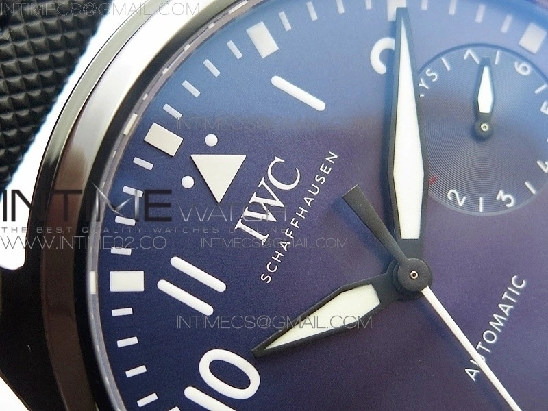 Big Pilot Real PR IW502003 Real Ceramic AZF 1:1 Best Edition on Black Calfskin Strap A51111