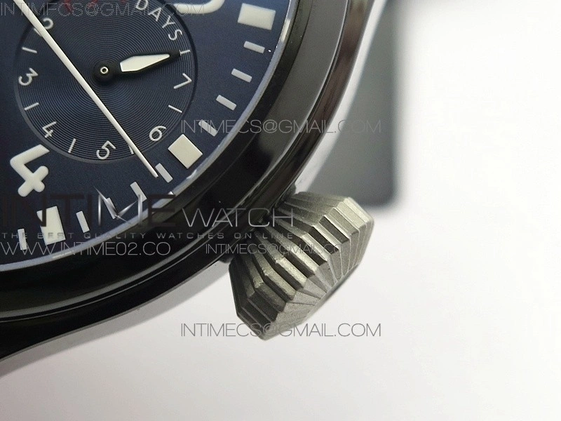 Big Pilot Real PR IW502003 Real Ceramic AZF 1:1 Best Edition on Black Calfskin Strap A51111