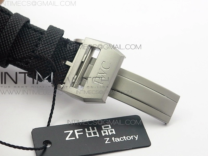 Big Pilot Real PR IW502003 Real Ceramic AZF 1:1 Best Edition on Black Calfskin Strap A51111