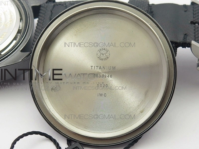 Big Pilot Real PR IW502003 Real Ceramic AZF 1:1 Best Edition on Black Calfskin Strap A51111