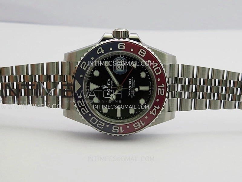 GMT-Master II 126710 BLRO Blue Red 904L SS Clean Plus 1:1 Best Edition Black Dial On Jubilee Bracelet DD3285 CHS