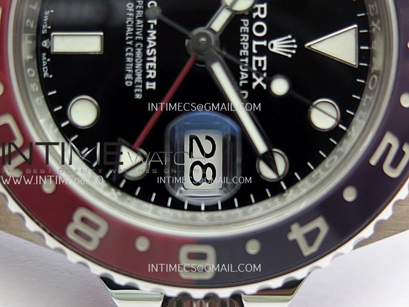 GMT-Master II 126710 BLRO Blue Red 904L SS Clean Plus 1:1 Best Edition Black Dial On Jubilee Bracelet DD3285 CHS