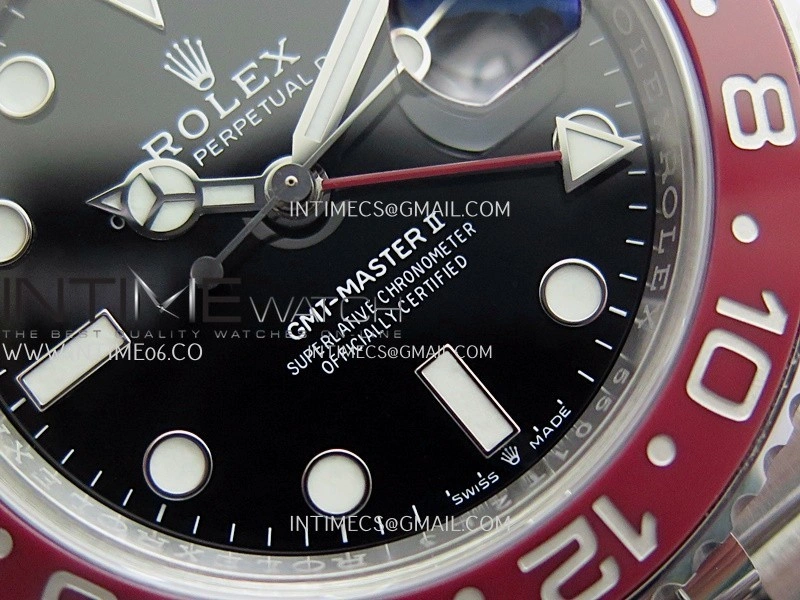 GMT-Master II 126710 BLRO Blue Red 904L SS Clean Plus 1:1 Best Edition Black Dial On Jubilee Bracelet DD3285 CHS