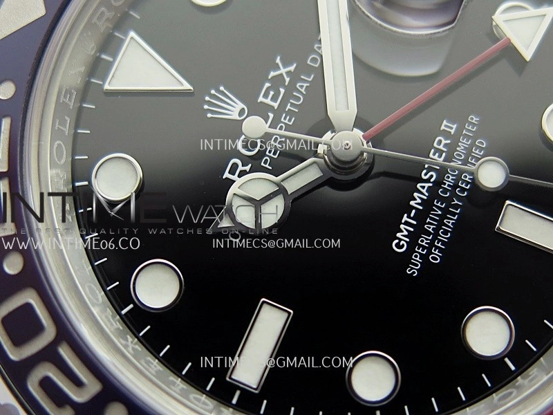 GMT-Master II 126710 BLRO Blue Red 904L SS Clean Plus 1:1 Best Edition Black Dial On Jubilee Bracelet DD3285 CHS