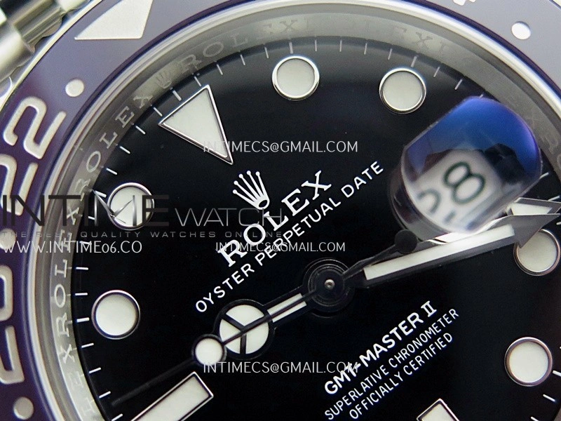 GMT-Master II 126710 BLRO Blue Red 904L SS Clean Plus 1:1 Best Edition Black Dial On Jubilee Bracelet DD3285 CHS