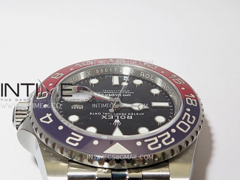 GMT-Master II 126710 BLRO Blue Red 904L SS Clean Plus 1:1 Best Edition Black Dial On Jubilee Bracelet DD3285 CHS