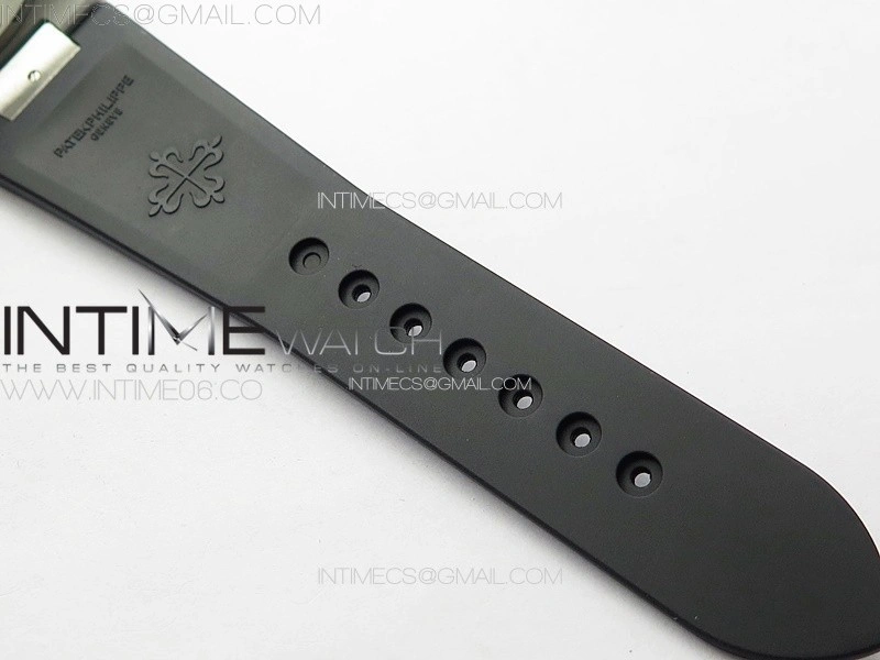 Nautilus Jumbo 5711 Super Replication PPF 1:1 Best Edition White Textured Dial on Black Rubber Strap PPF324